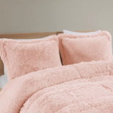 Full/Queen Shaggy Long Fur Comforter Mini Set B03595924