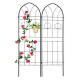 2 Pack Metal Garden Trellis 78.7" x 19.7" Rustproof Trellis for Climbing Plants Outdoor Flower W1586104663