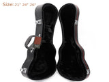 26" Tenor Python Pattern Leather Ukulele Case Black 14670546