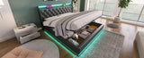 Full size Upholstered, 360 surround LED function, Buttons/Apps/Remote Control, hydraulic storage N736P188806B