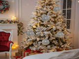 6PCS Set 3.9" Christmas Tree Ornament Balls Hanging Glass Holiday Decor for Party Tree Decorations 30503355