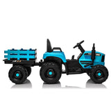 ZNTS Ride on Tractor with Trailer,24V 400W Powered Electric Tractor Toy w/Remote Control,electric car for W1578P194692