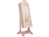 Pink, heart-shaped, MDF, spray-painted, 1-door, 1-shelf children's jewelry and mirror cabinet 11868552