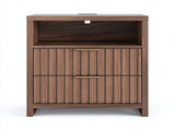 Nightstand, Dark Brown, Honeycomb Board MDF, 60*39.5*64cm, 2 Drawers with Upper Compartment 38899586