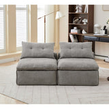 ZNTS [NEW ARRIVED] Modular Sofa,No Armrests,At will DIY, Chenille Fabric,Neck Pillow-Back W2108P261275