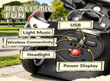 Red Kids Motorcycle Toy with Training Wheels Spring Suspension LED Light USB Music Feature for 79973446