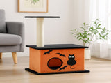 33" Halloween Cat Tree, Cat Tower Cat Tree for Indoor Cats with Spacious Cat Condo, Large Platform, 37611503