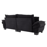 Corduroy Sofa Sleeper Couch Loveseat Sofa with Pillows Comfy Upholstered Deep Seat Sofa for W676P184130