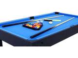 5-in-1 Multi-Game Table - Billiards, Push Hockey, Foosball, Ping Pong, and Basketball black/blue 86399614