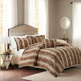 King 4PC Faux Fur Comforter Set B03596922