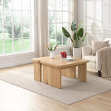 47.24*23.62 inch and 35.43*31.49 inch Rectangle Wood Detachable Coffee Table, Single L Shape W2317P233130