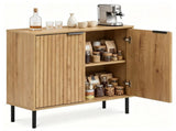 Modern 2Door Buffet Sideboard Cabinet, Elevated Base Console Storage Cabinet with Adjustable Feet & 40324643