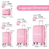 Luggage Sets 4 Piece PP Lightweight & Durable Expandable suitcase W2098126457