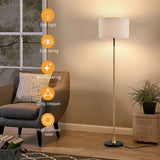 ZNTS Floor Lamp Living Room with Beige Lampshade, Standing Lamp Tall Industrial Floor Lamp Reading W1592P188560