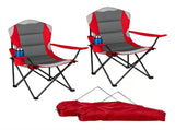 2 Pack Heavy Duty Folding Camping 330 LBS Capacity, 600D Oxford Padded Portable Outdoor Lawn 48570752