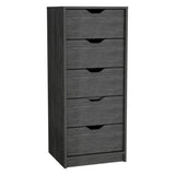 Basilea 5 Drawers Tall Dresser, Pull Out System B070P173186