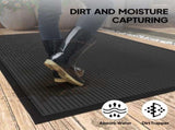 1PC Dark Gray PVC Composite Commercial Entrance Mat, 90x120x0.7cm, Heavy-Duty Floor Protection 33179112