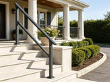 4-5 Step Stair Handrail Kit for Outdoor Steps, Black Square Tube Design 91154754