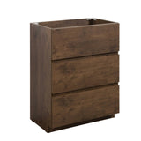 Alice-24F-105,Floor cabinet WITHOUT basin, Walnut color, With three drawers, Pre-assembled W1865107126