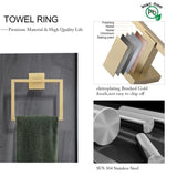 5 Pieces Bathroom Hardware Accessories Set Towel Bar Set Wall Mounted,Stainless Steel W121963548