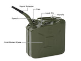 20L Portable American Fuel Oil Petrol Diesel Storage Can Army Green 97686520
