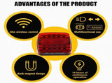 Wireless Magnetic Trailer Lights Rechargeable LED TailLight Kit For Traile 17943421