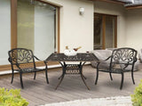 81*81*104cm Round Courtyard Cast Aluminum Table Bronze 84213429