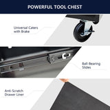 Rolling Tool Chest, 4 Drawer Tool Box with Wheels, Heavy Duty Industrial Service Cart Storage W1102138401