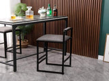 Set of 2 Counter Height Barstools Kitchen Island Stools with Back Modern Armless Metal Legs & PU 86496159