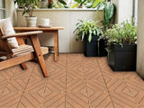 Plastic Composite Deck Tiles Set of 35pcs, Composite Decking Resist Rust, Water, Weather, Easy to W2805P190841
