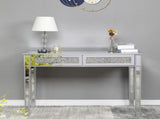 106*38*76cm Modern Mirror Two-Pump Computer Table Silver 76819438