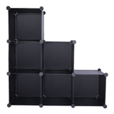 ZNTS Cube Storage 6-Cube Closet Organizer Storage Shelves Cubes Organizer DIY Closet Cabinet Black 23704332