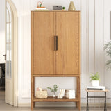 U_STYLE Sophisticated Oak Veneer Cabinet with multiple storage functions,Suitable for N711P210122A
