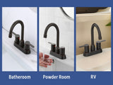 2 Handles Bathroom Sink Faucet, Oil Rubbed Bronze Centerset RV Bathroom Faucets for 2/3 HoleUnable 81955127
