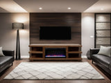 Laurel Canyon 65 inch Fireplace TV Stand for TVs up to 75 inches, Minimal Assembly, Oak Bourbon B108P292277