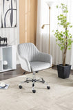 ZNTS Accent chair Modern home office leisure chair with adjustable velvet height and adjustable casters W1521108569