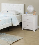 ZNTS Bedroom Bed Side Table 1x Nightstand White Color Wooden 2 Drawers Table Nightstands B011133627