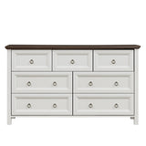 Farmhouse 7 Drawers Dresser Bedroom, Wood Rustic Dresser Tv Stand, Storage Dressers Organizer W2393P195498