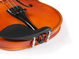 GV100 3/4 Natural color Acoustic Violin Case Bow Rosin Strings Shoulder RestNatural color 68029485