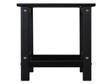 36*36*47cm Single Layer Square HDPE Side Table Black 05086135