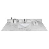 Montary 43x22 inch bathroom stone vanity top engineered stone carrara white marble color with W50921985