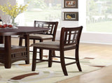 Set of 2 Chairs Dining Room Furniture Brown Solid wood Counter Height Chairs Upholstered Cushioned HS00F1205-ID-AHD