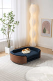 Scandinavian style Elevated Dog Bed Pet Sofa With Solid Wood legs and Walnut Bent Wood Back, W794125959
