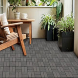 Wood Plastic Composite Deck Tiles Set of 20pcs, Composite Decking Resist Rust, Water, Weather, 66017214