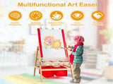 3-in-1 Kids Art Easel - Double-Sided Magnetic BoardPaper Roll, 26 Letter Magnets, Multicolor 05189259