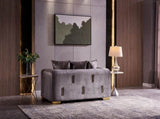 Impreza Modern Style Loveseat in Silver B009141291