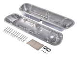 Set of 2 Tall Valve Covers BallMilled Polished Replacement for Ford SBF 260351W Engines 46617133