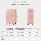 Luggage Sets 4 Piece, ABS Durable Suitcase with Travel Bag, Carry On Luggage Suitcase Set with N726P218511S