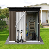 Metal garden sheds 5ft4ft outdoor storage sheds Brown Black W1350113462