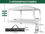 3 x 3m Two Doors & Two Windows Practical Waterproof Right-Angle Folding Tent White 31516518